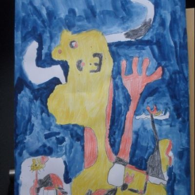 Miro's 'Woman and dog in front of the moon'